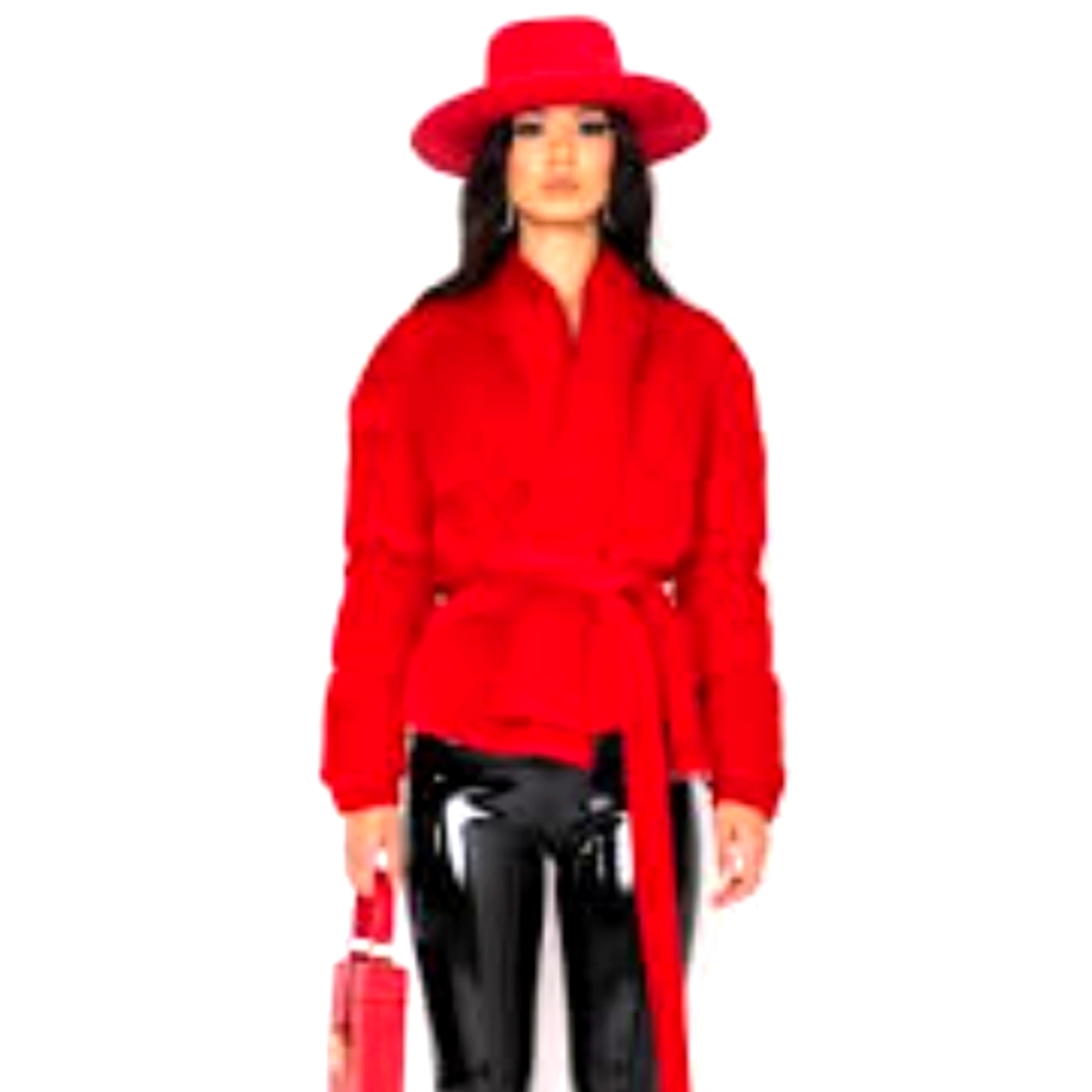 Azalea Wang Red Puffer Jacket Small ♥️